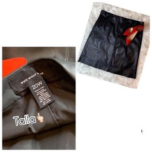 Beautiful black leather skirt